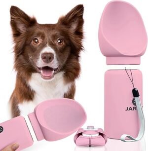 garrafa de água para cão dobrável de silicone 550 ml jaruki bebedor