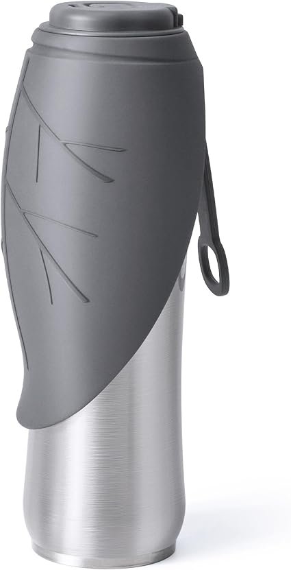 petace garrafa de água para cães, 750 ml garrafa de água para cão isolada de aço inoxidável,