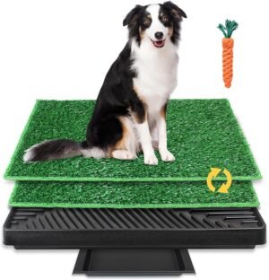 sanita pet brian & dany inodoro para cães de relva artificial com 2 tapete de 63 x 51 cm