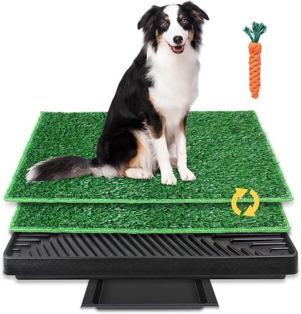 sanita pet brian & dany inodoro para cães de relva artificial com 2 tapete de 63 x 51 cm
